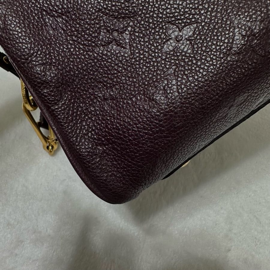 LV speedy 25 牛皮壓紋 肩背 斜背 手提包-21