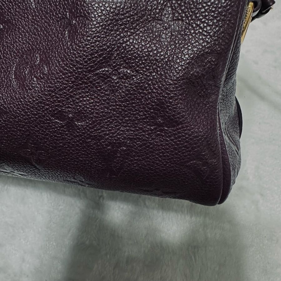 LV speedy 25 牛皮壓紋 肩背 斜背 手提包-22