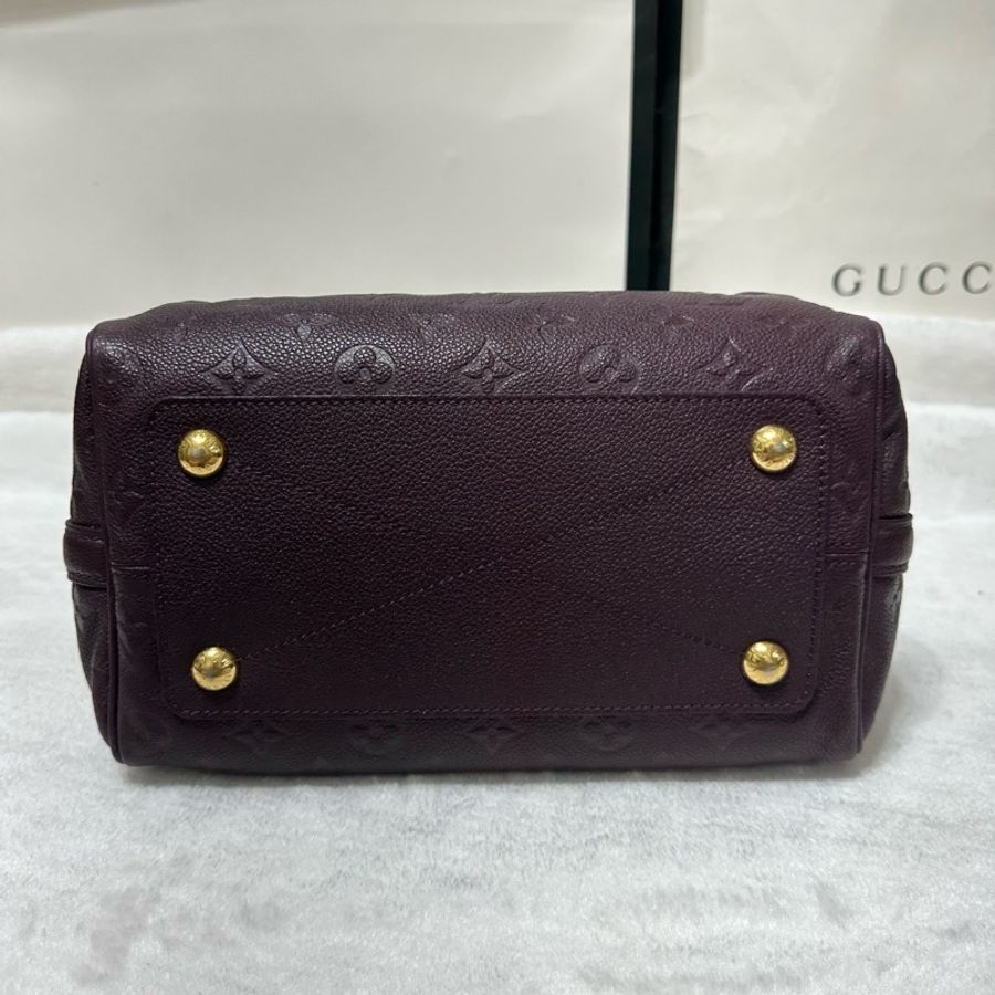 LV speedy 25 牛皮壓紋 肩背 斜背 手提包-24