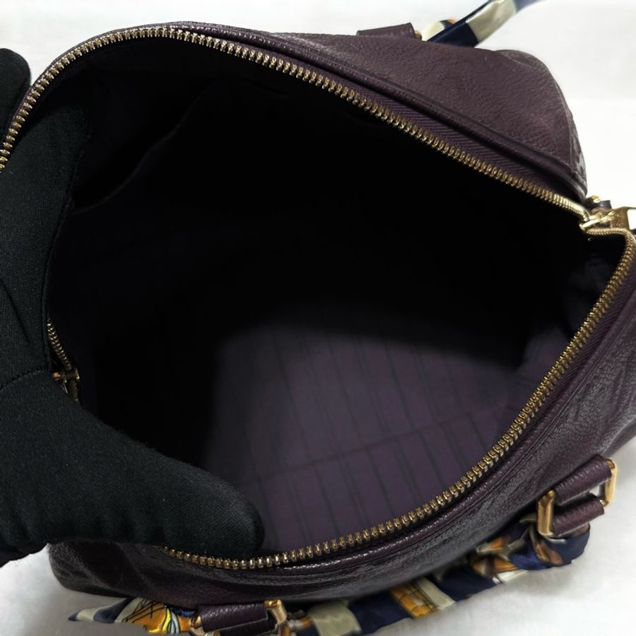 LV speedy 25 牛皮壓紋 肩背 斜背 手提包-26