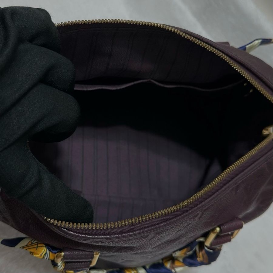 LV speedy 25 牛皮壓紋 肩背 斜背 手提包-27