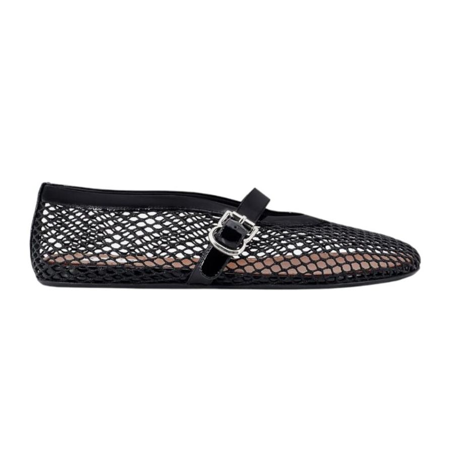 【ALAIA】Fishnet Ballet Flat 漁網 鞋子 芭蕾鞋 平底鞋 瑪莉珍鞋 黑色-0