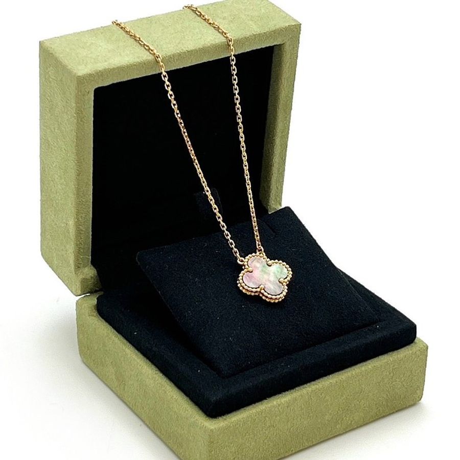 Van Cleef & Arpels 灰珍珠母貝18k金項鍊 - Vintage Alhambra-4