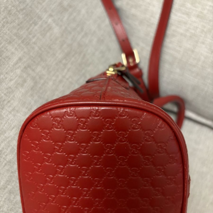 Gucci牛皮壓紋手提斜背貝殼包-3