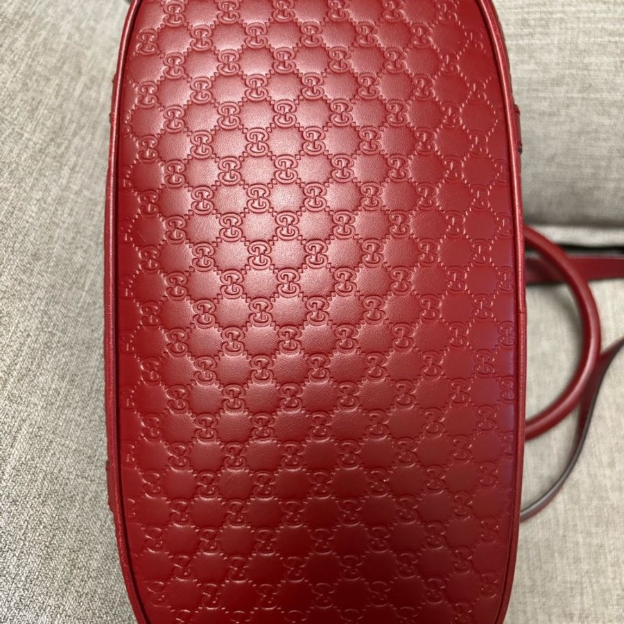 Gucci牛皮壓紋手提斜背貝殼包-11
