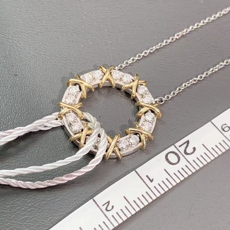 Tiffany 蒂芙尼Schlumberger 十六石 Sixteenston系列白金鑲鑽項鍊-5