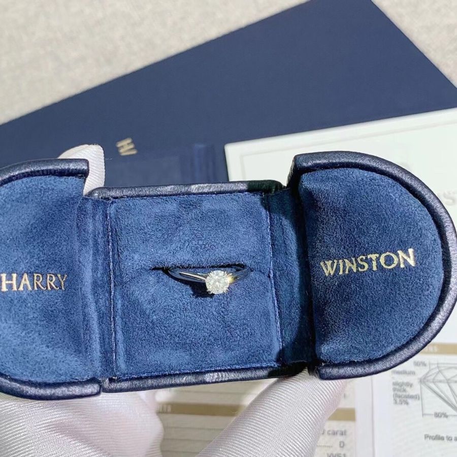 Harry Winston 海瑞溫斯頓0.5克拉鑽戒51號,0.5克拉,D色,vvs1,2019年購入-1
