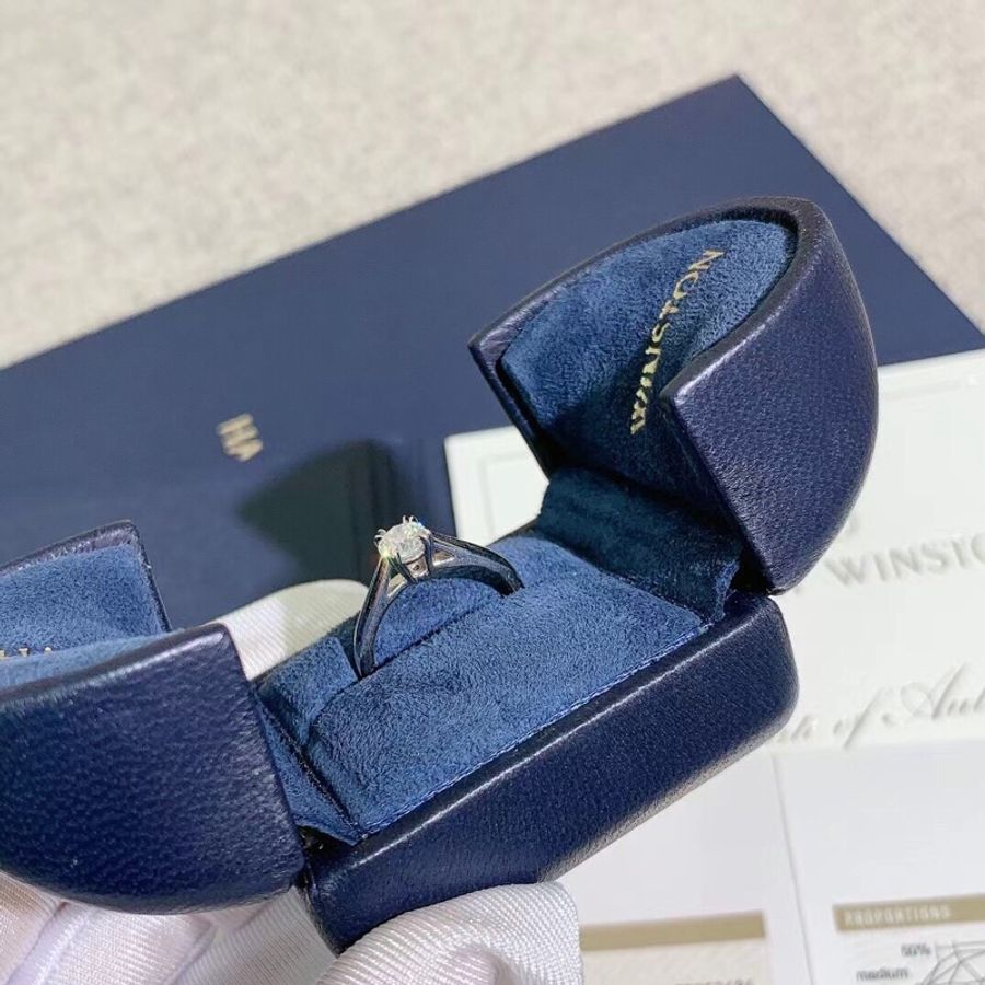 Harry Winston 海瑞溫斯頓0.5克拉鑽戒51號,0.5克拉,D色,vvs1,2019年購入-4