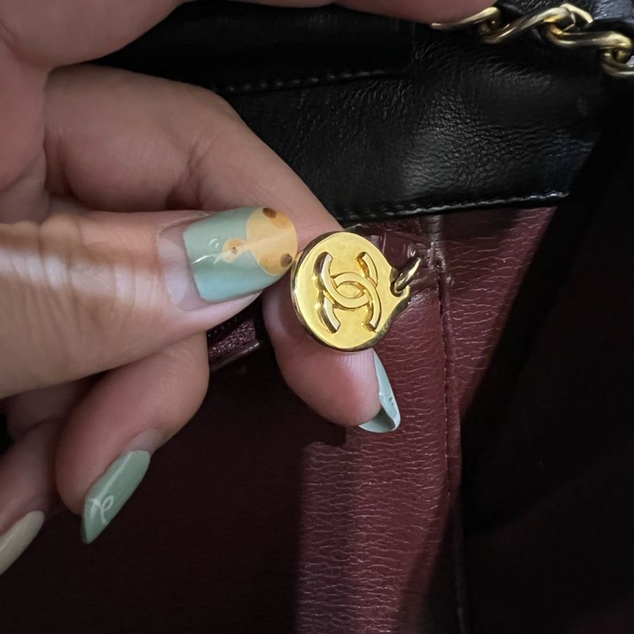 Chanel vintage 鏈條包 K金五金 神美老香包-7