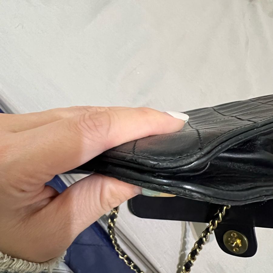 Chanel vintage 鏈條包 K金五金 神美老香包-12