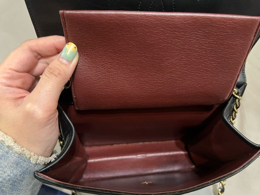 Chanel vintage 鏈條包 K金五金 神美老香包-25