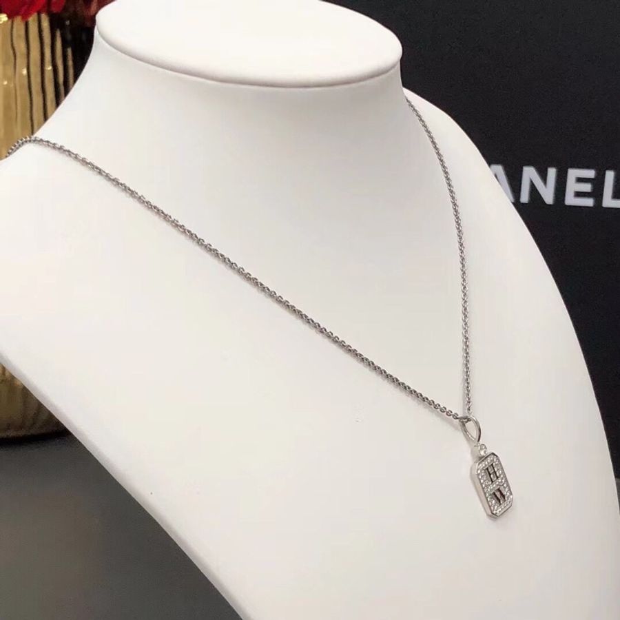 harry winston 海瑞溫斯頓白金滿鑽香水瓶項鍊大號-3