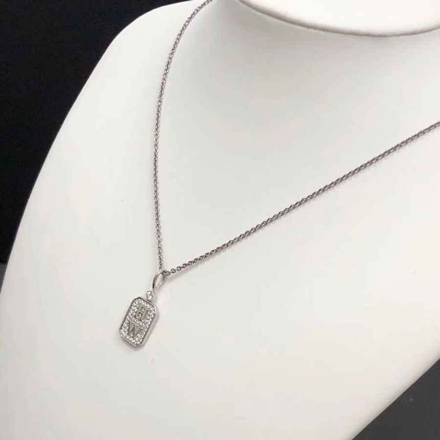 harry winston 海瑞溫斯頓白金滿鑽香水瓶項鍊大號-8