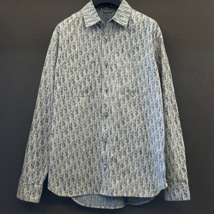 Dior×Stussy聯名款滿印提花襯衫外套 39號-0