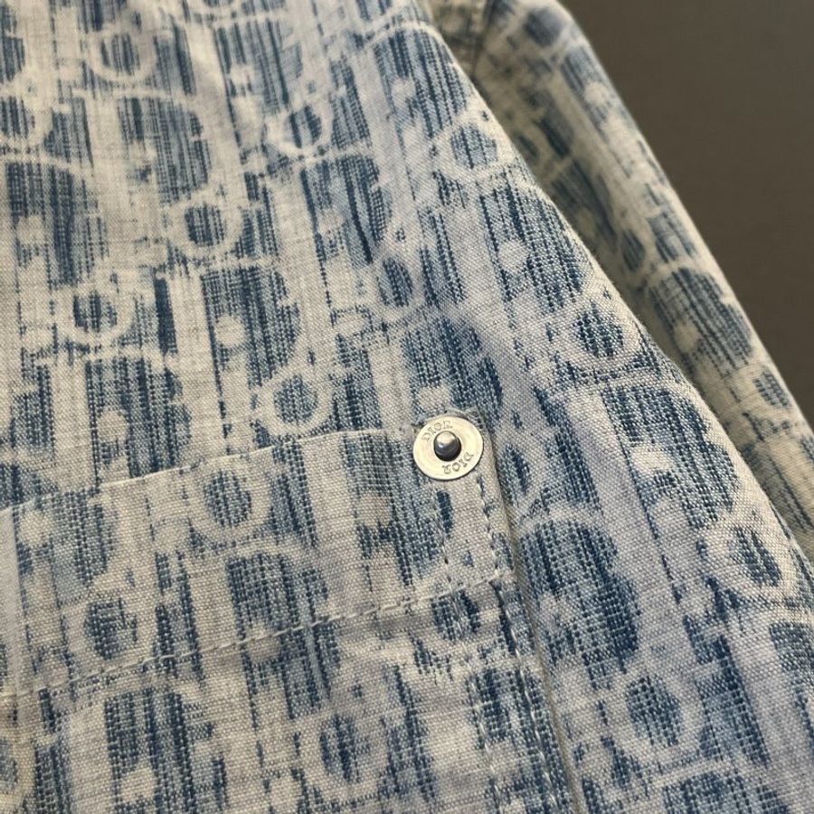 Dior×Stussy聯名款滿印提花襯衫外套 39號-3