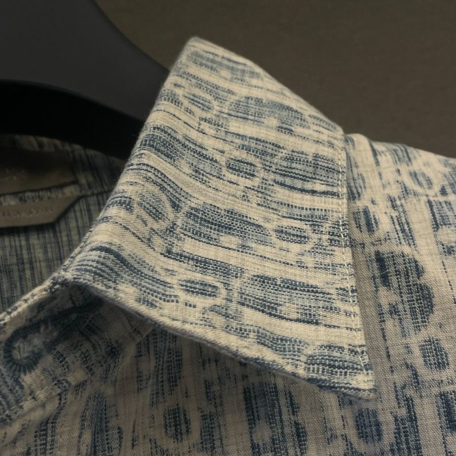 Dior×Stussy聯名款滿印提花襯衫外套 39號-5