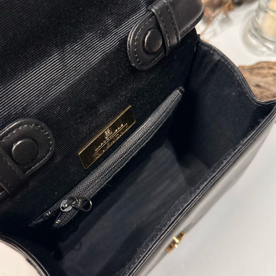 Givenchy vintage 日本二手 中古復古古董 黑色皮革 手提包 肩背包 側背包-7
