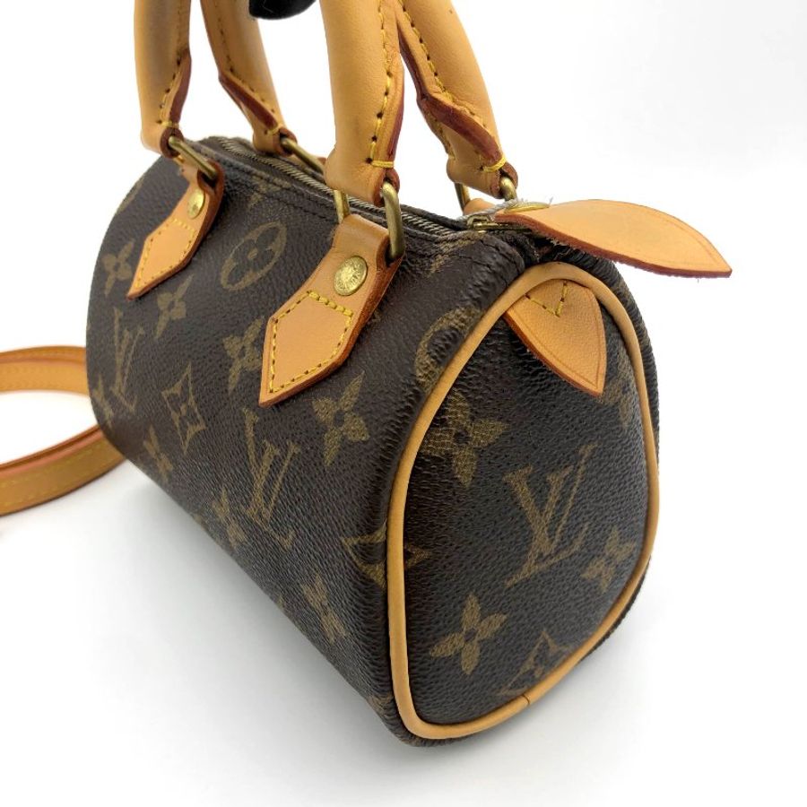 Louis Vuitton 經典老花 迷你speedy Nano,LV,mini,小廢包,隨身包,二手真品,正品,現貨,免運-1