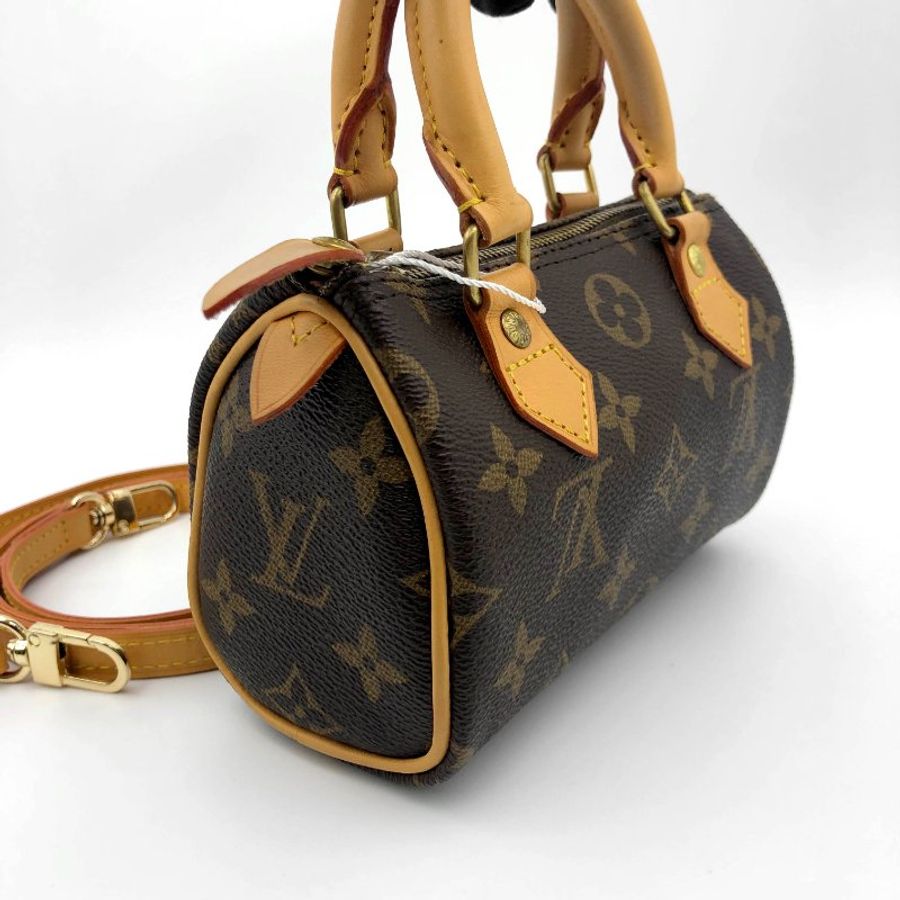 Louis Vuitton 經典老花 迷你speedy Nano,LV,mini,小廢包,隨身包,二手真品,正品,現貨,免運-3