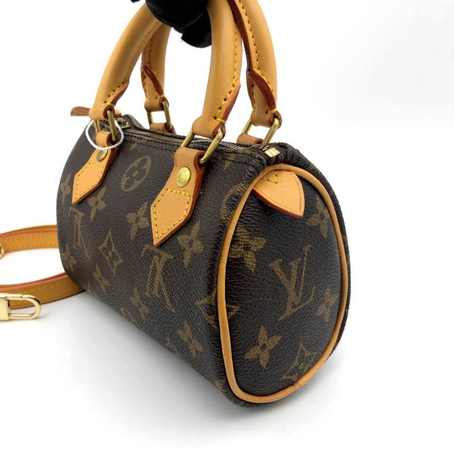 Louis Vuitton 經典老花 迷你speedy Nano,LV,mini,小廢包,隨身包,二手真品,正品,現貨,免運-5