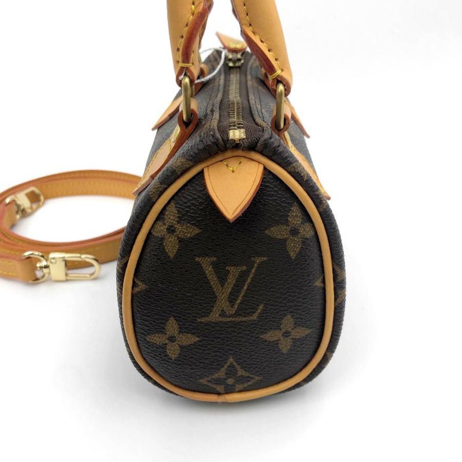 Louis Vuitton 經典老花 迷你speedy Nano,LV,mini,小廢包,隨身包,二手真品,正品,現貨,免運-6