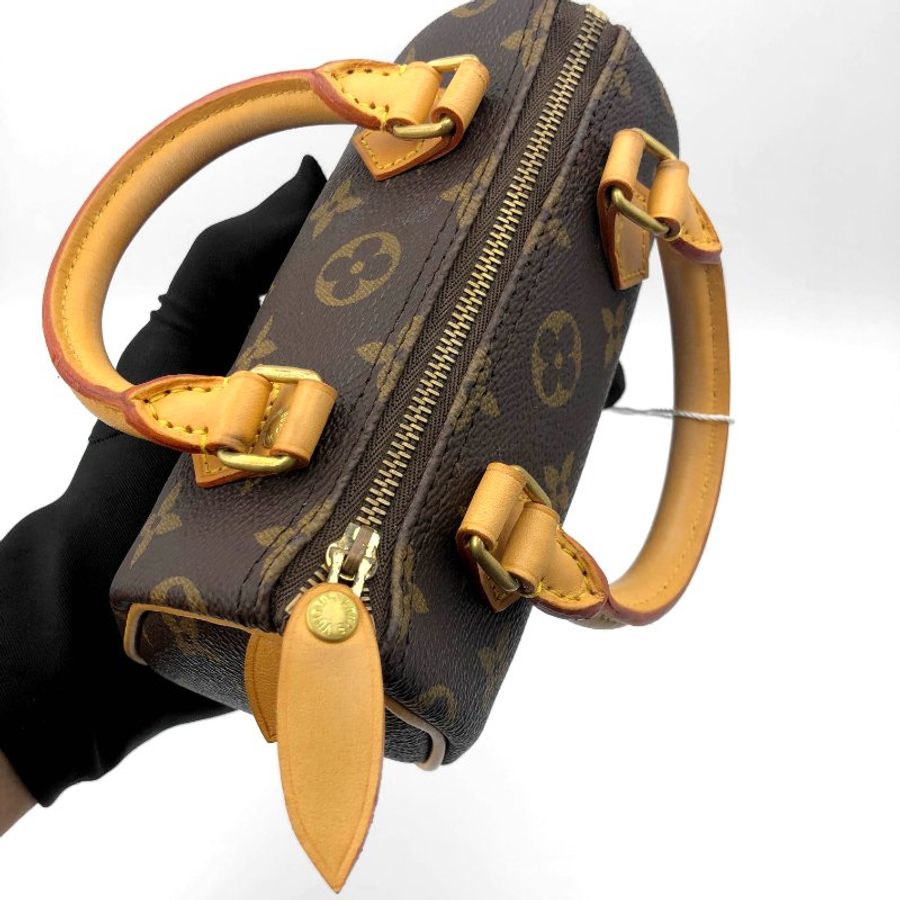 Louis Vuitton 經典老花 迷你speedy Nano,LV,mini,小廢包,隨身包,二手真品,正品,現貨,免運-11