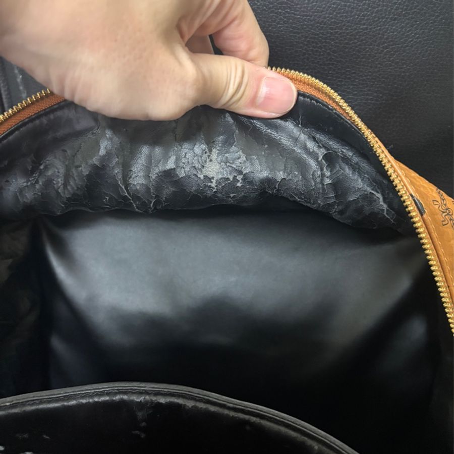MCM 經典印花logo大容量 男女士背包基礎款 後背包-12