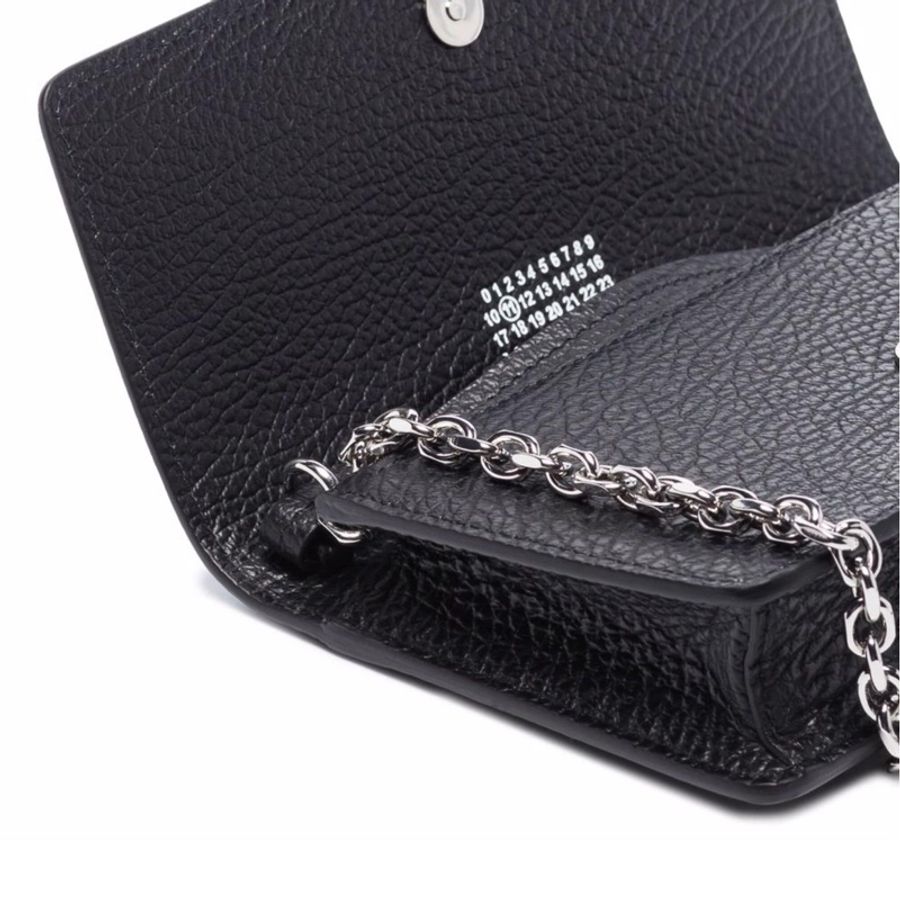 Maison Margiela four-stitch leather wallet-on-chain-2