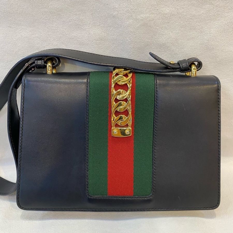 Gucci 塞爾維亞Sylvie黑色小號-0