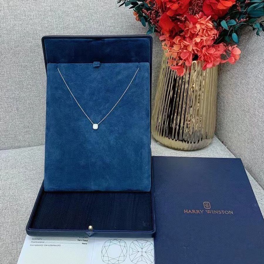 Harry Winston 海瑞溫斯頓1克拉豪華鑲嵌項鍊,主鑽1.01ct,顏色f,淨度vs2-7