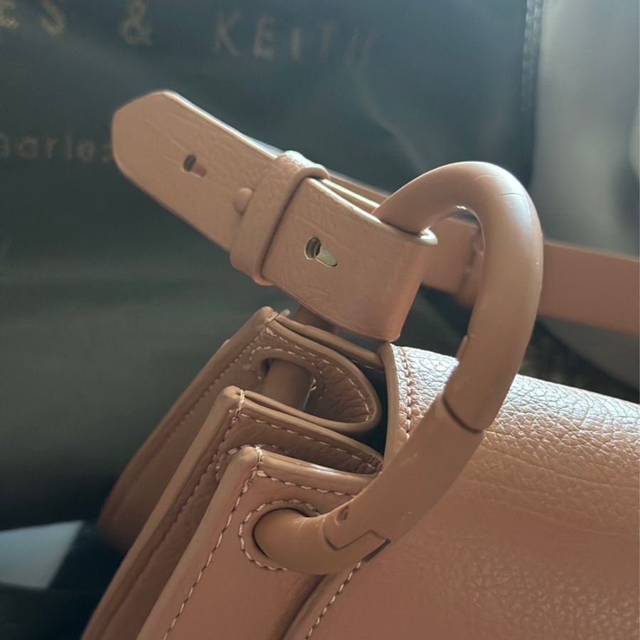 Charles&Keith 鏈條包 手提/肩背兩用 奶茶色-9