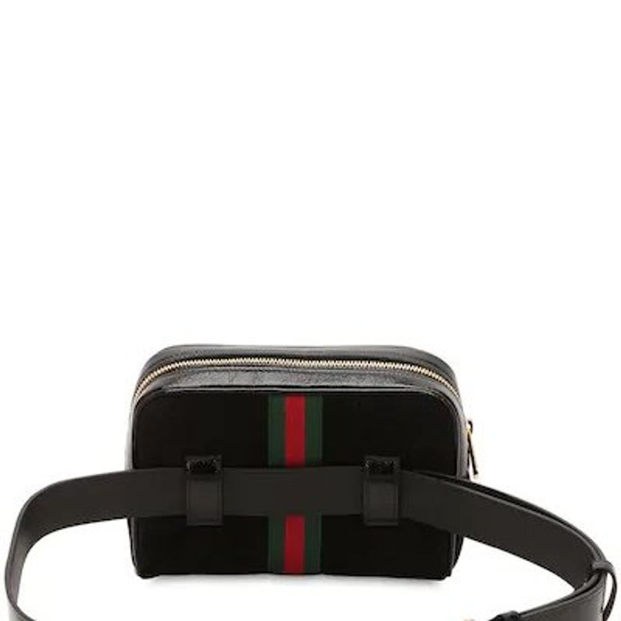 GUCCI 古馳GG Supreme 經典Ophidia 絨面 腰包肩背/胸背包 腰包 黑色 85公分-5