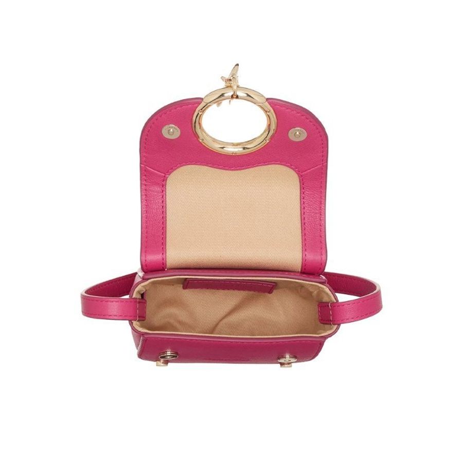 See By Chloe Micro Mara Crossbody Bag for Women in Magnetic Pink (CHS23WPB26388-6Q4)-3