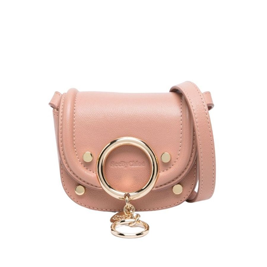 See By Chloe Micro Mara Crossbody Bag for Women in Coffee Pink (CHS23WPB26388-6I3)-0