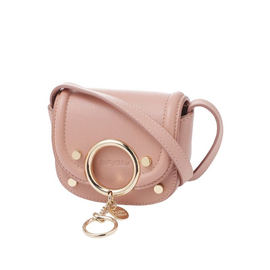 See By Chloe Micro Mara Crossbody Bag for Women in Coffee Pink (CHS23WPB26388-6I3)-1