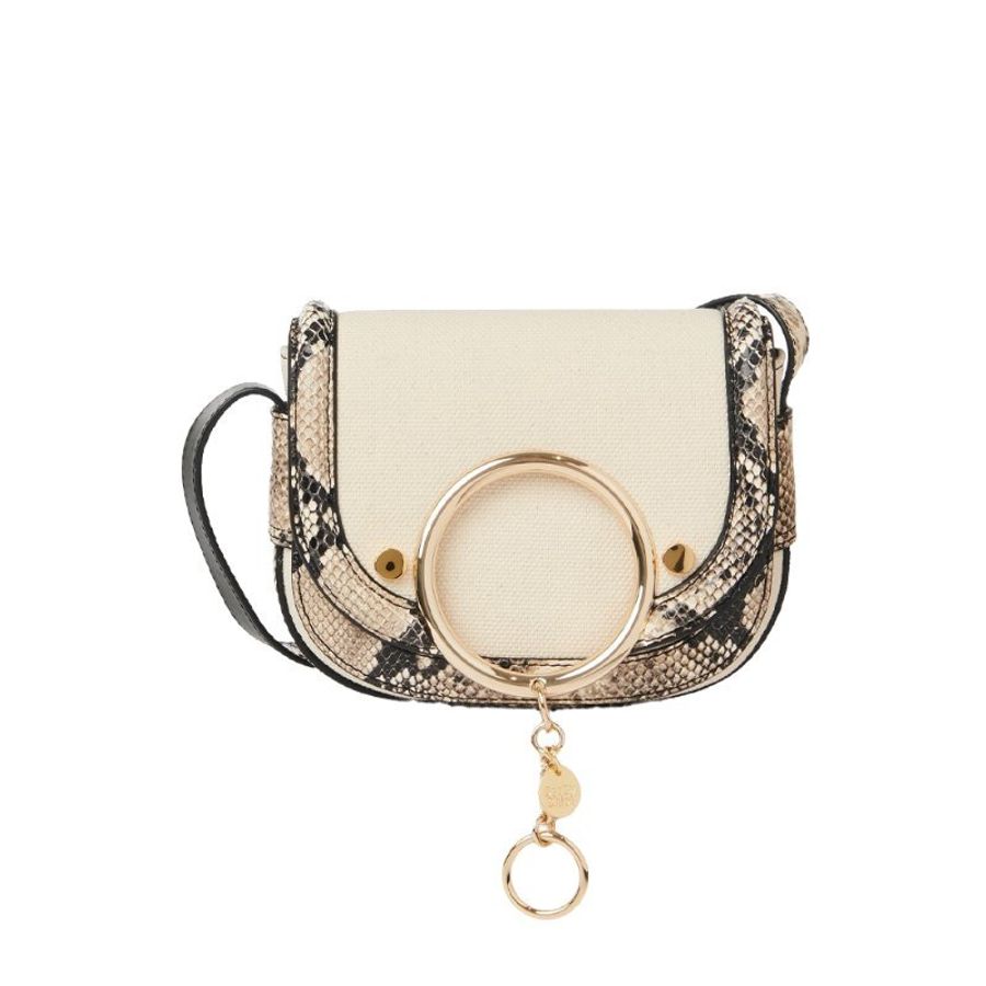 See By Chloe Small Mara Crossbody Bag for Women in Cement Beige (CHS23WSC19E21-24H)-0