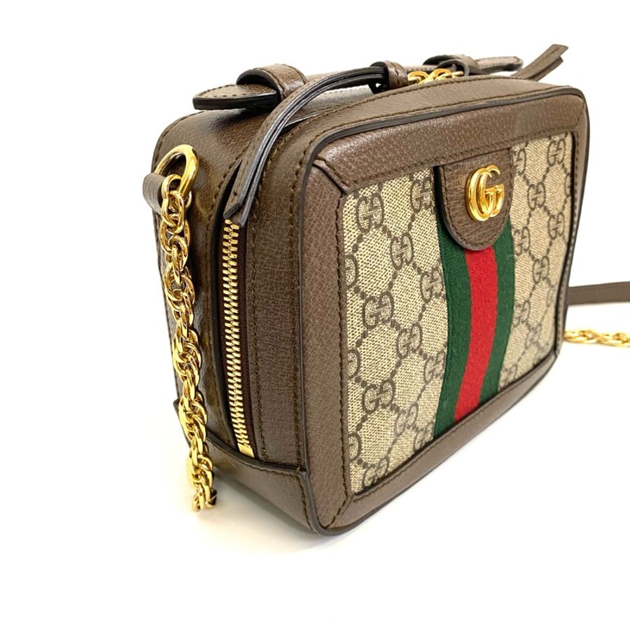 Gucci Pvc Ophidia方形斜背手提箱 約88新-2