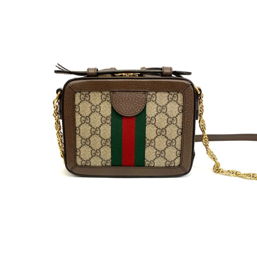 Gucci Pvc Ophidia方形斜背手提箱 約88新-6
