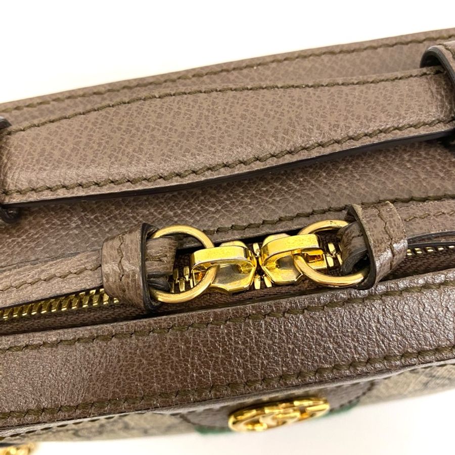 Gucci Pvc Ophidia方形斜背手提箱 約88新-9