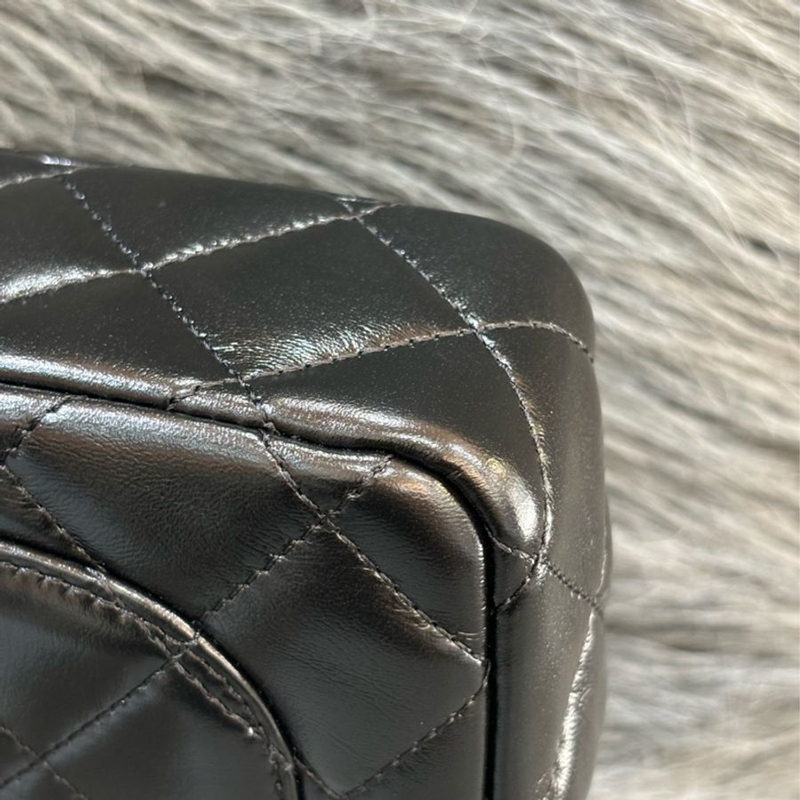 CHANEL AS4023 黑皮 金釦 coco 手提包 handle 斜背包-9
