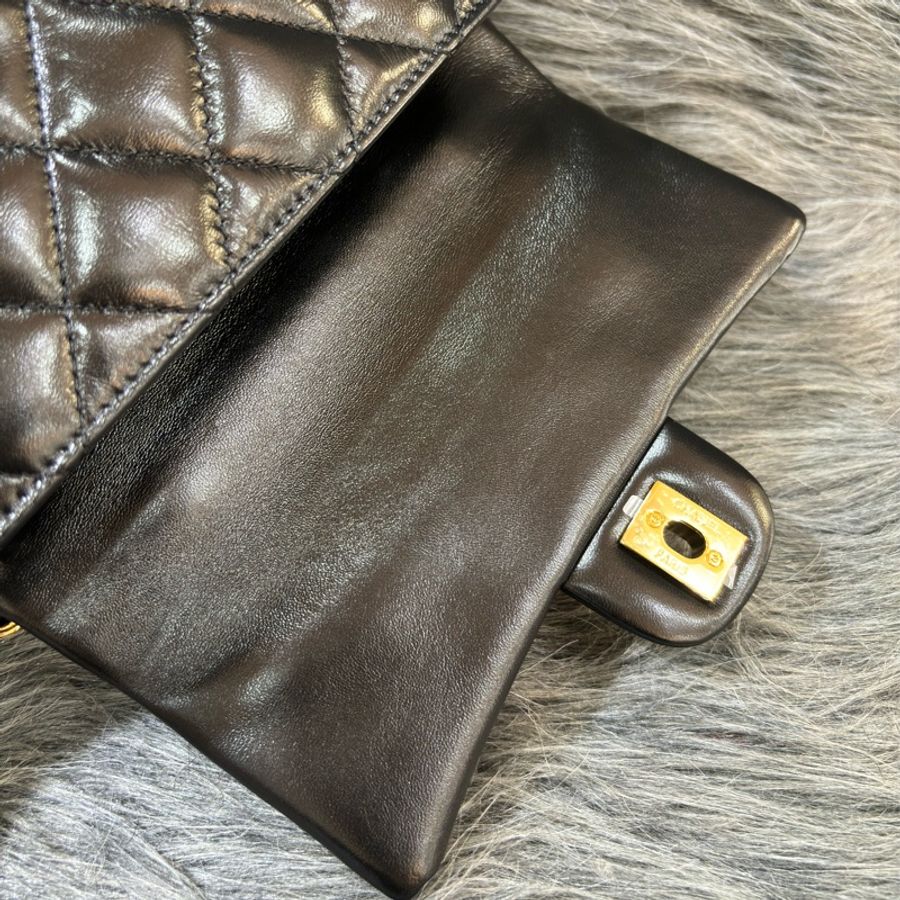 CHANEL AS4023 黑皮 金釦 coco 手提包 handle 斜背包-22