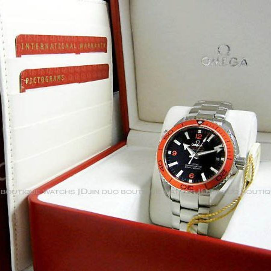 金鐸精品~W494 OMEGA 歐米茄 SEAMASTER 8500同軸橘海馬潛水600米自動上鍊男用腕錶-5
