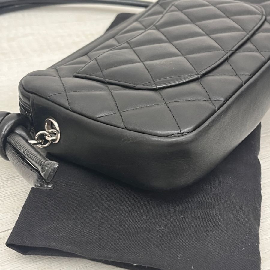 Chanel 香奈兒 康朋包 牛皮腋下包 菱格包-12