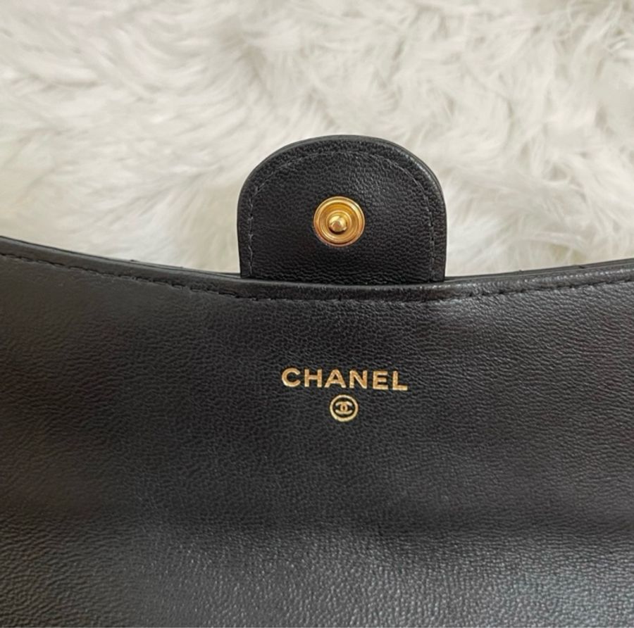 Chanel 小羊皮經典口蓋長夾 香奈兒-9