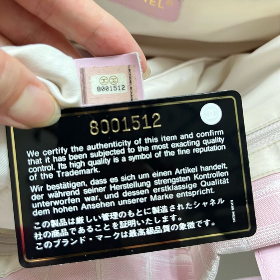 Chanel travel line tote粉色緹花購物包/肩背包-23