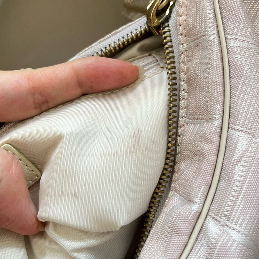 Chanel Vintage 淺紫色冰格腋下包-21