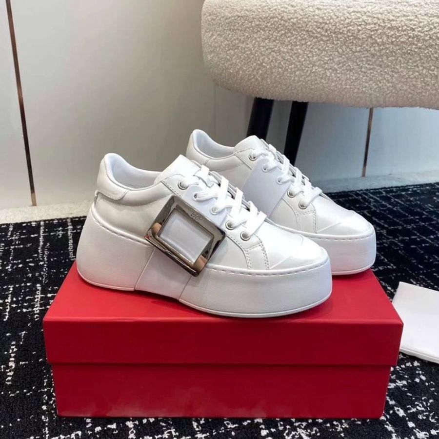 Roger Vivier Viv Skate 厚底7公分方釦皮革運動鞋    IT 36/36.5/37/37.5/38/38.5/39(購買請訊息告知需要尺寸)《當季專櫃正售★全新商品 》-1