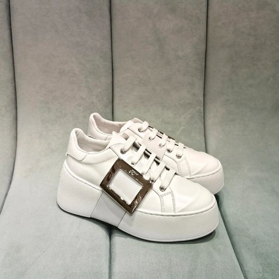 Roger Vivier Viv Skate 厚底7公分方釦皮革運動鞋    IT 36/36.5/37/37.5/38/38.5/39(購買請訊息告知需要尺寸)《當季專櫃正售★全新商品 》-5