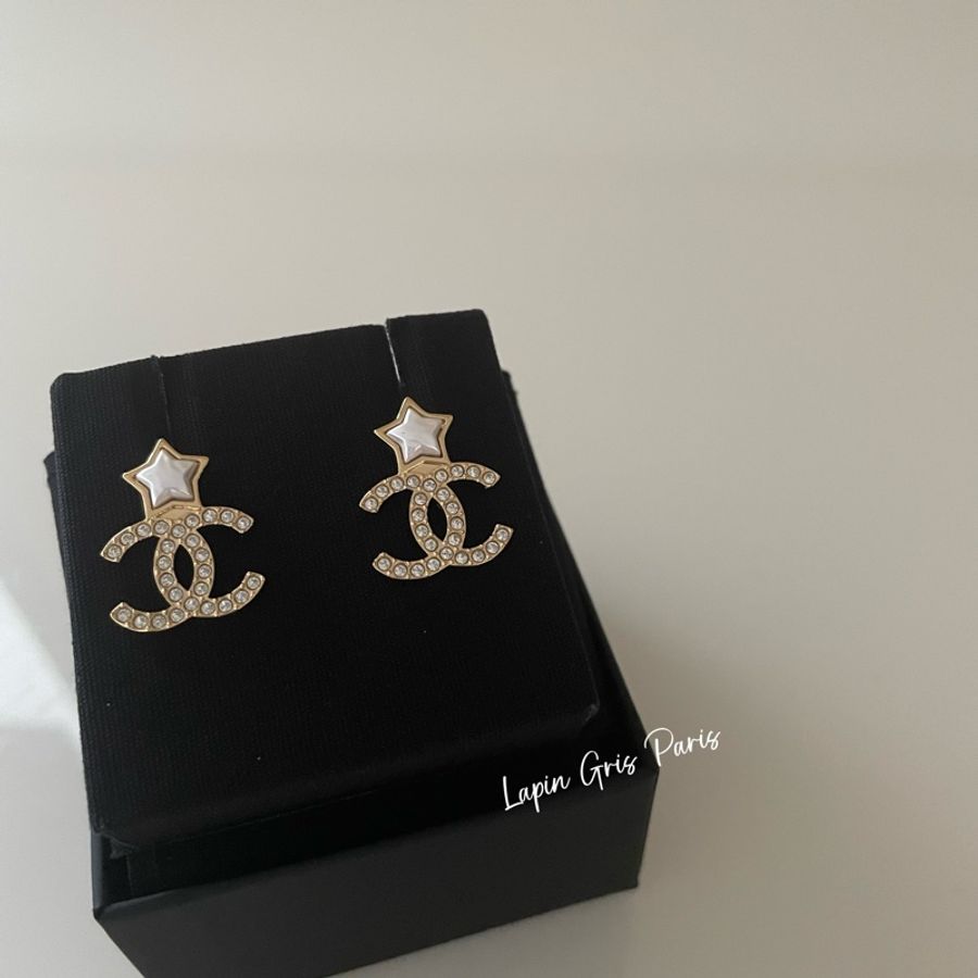Chanel 星星logo耳釘-1
