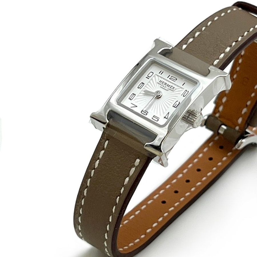 HERMES Heure H腕錶 - 21灰銀-1
